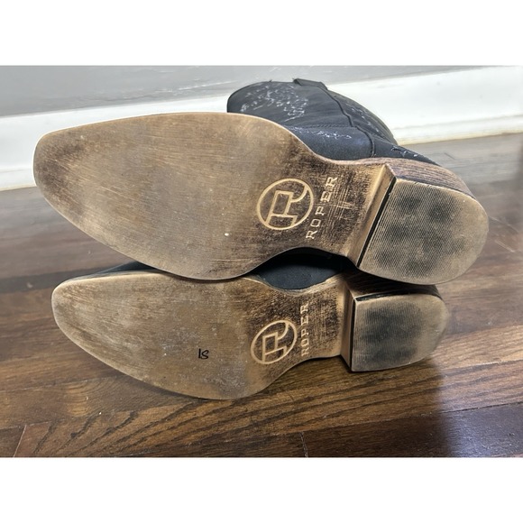 Women's Roper Riley Scroll Western Performance Boot  Size 7 Snip Toe Grey - Picture 4 of 6